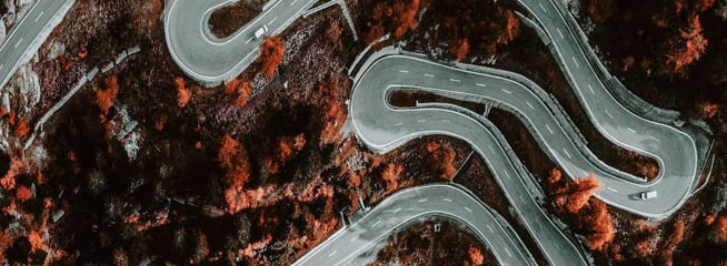 sky view of a road